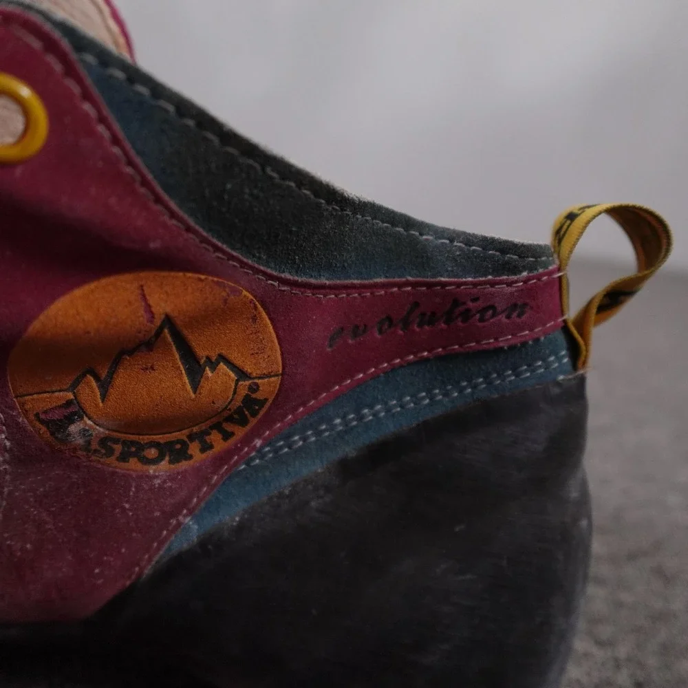 Vintage La Sportiva Kendo Evolution Climbing Shoes Mens 10 EU 43 Teal Pink Rock